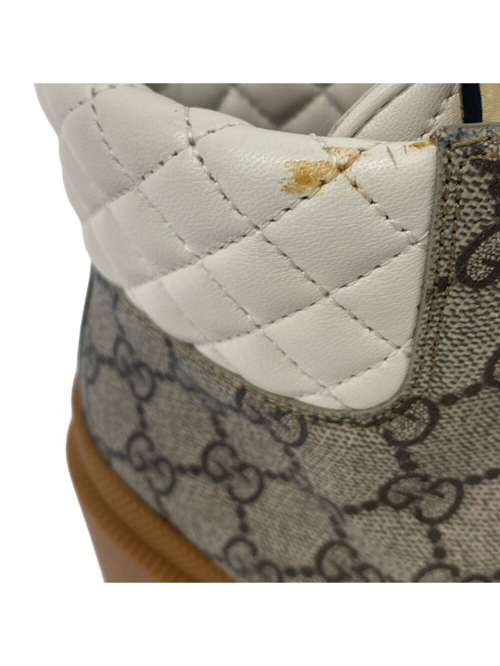 Gucci Short Boots 37 GG Supreme White Light Brown Multi Leather - Picture 8 of 8